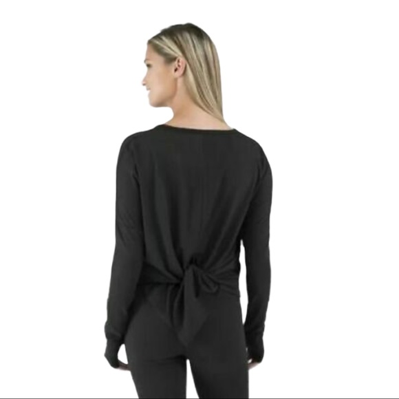 Wander By Hottotties Midweight Tie Back Tunic Heather Black Size L - Picture 3 of 3